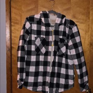Fuzzy Plaid Jacket (price tag still on)